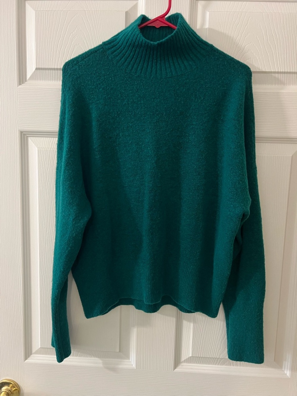 Express Emerald Green Mock Neck Sweater